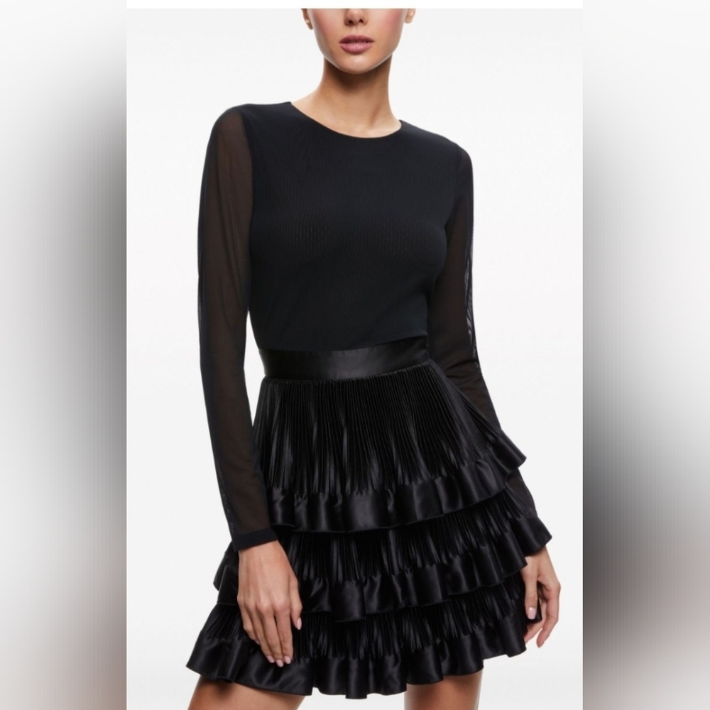 ALICE + OLIVIA CHARA TIERED RUFFLE MINI DRESSSIZE 4  $465 - Picture 11 of 16